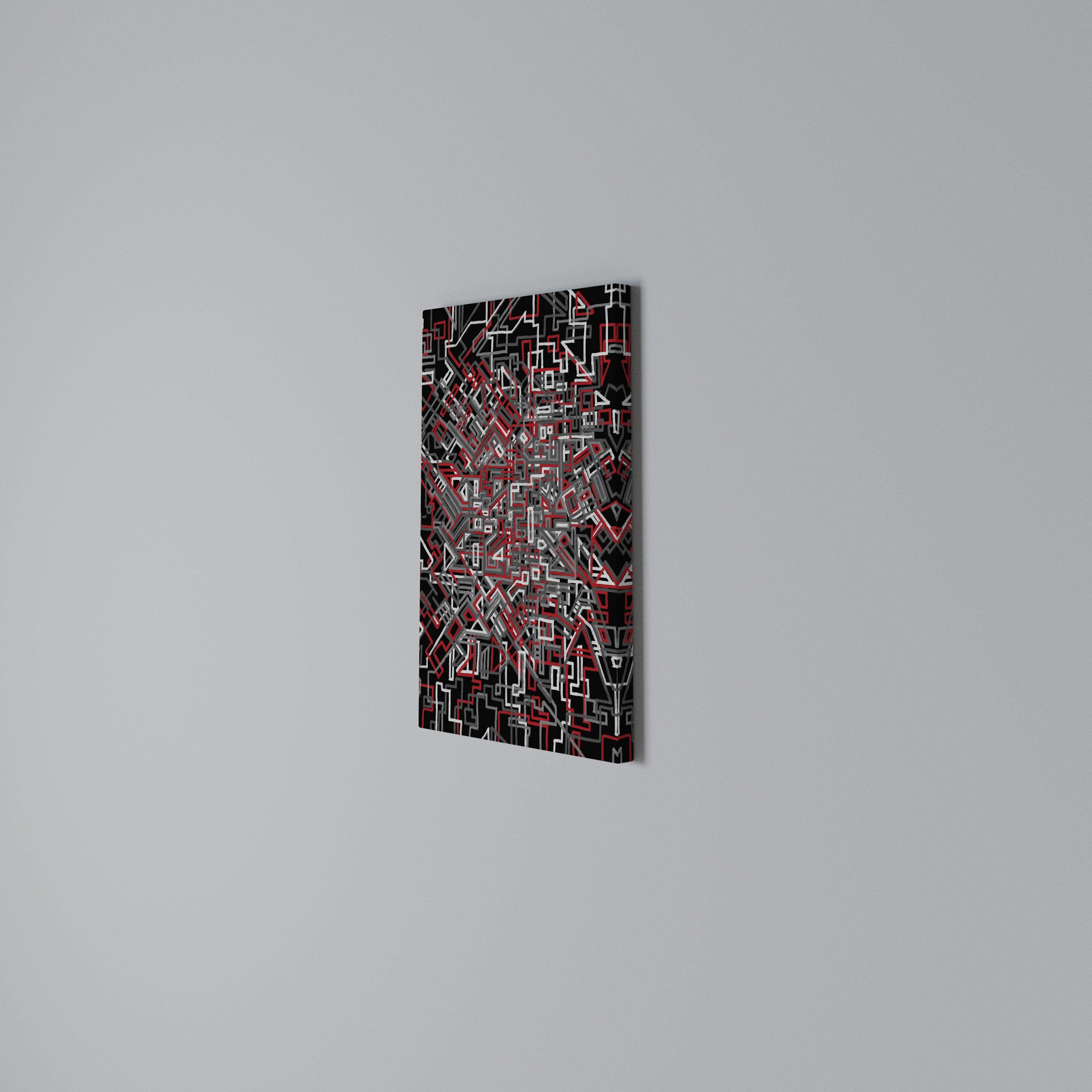 BROKEN LINES Quadro em tela vertical
