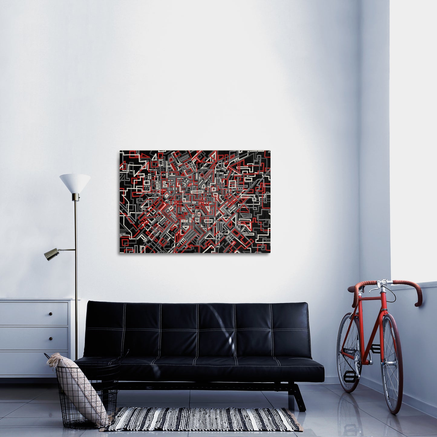 BROKEN LINES Horizontal Canvas Print
