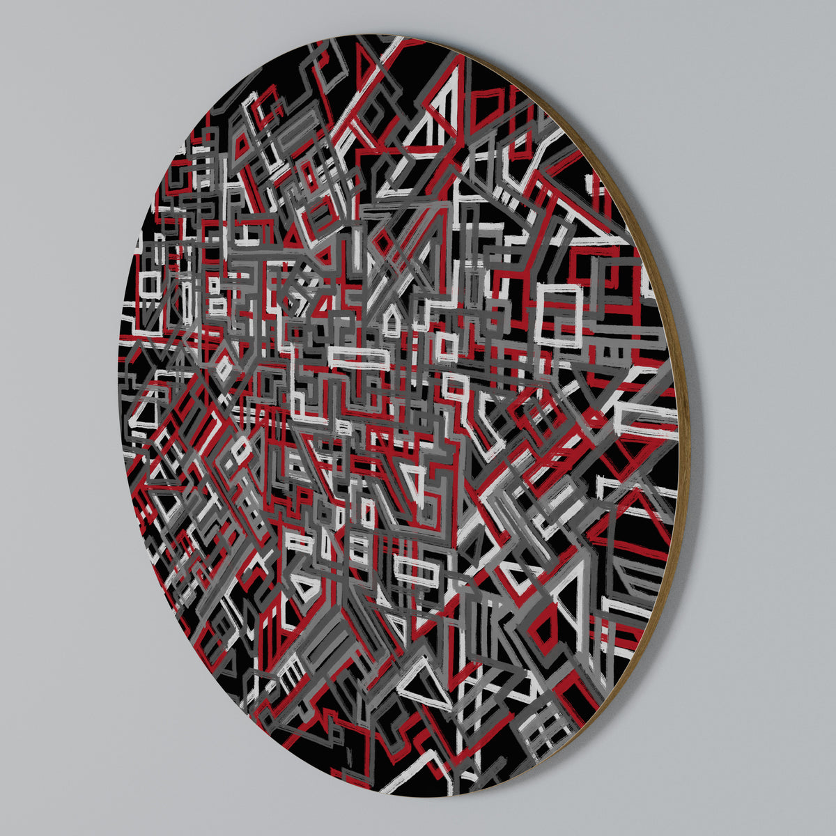 BROKEN LINES Arte de Parede Redonda