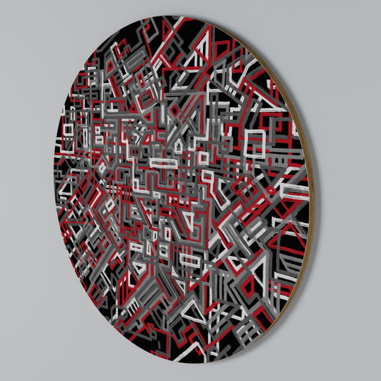 BROKEN LINES Arte de Parede Redonda