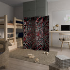 BROKEN LINES Decorative 4-Panel Room Divider