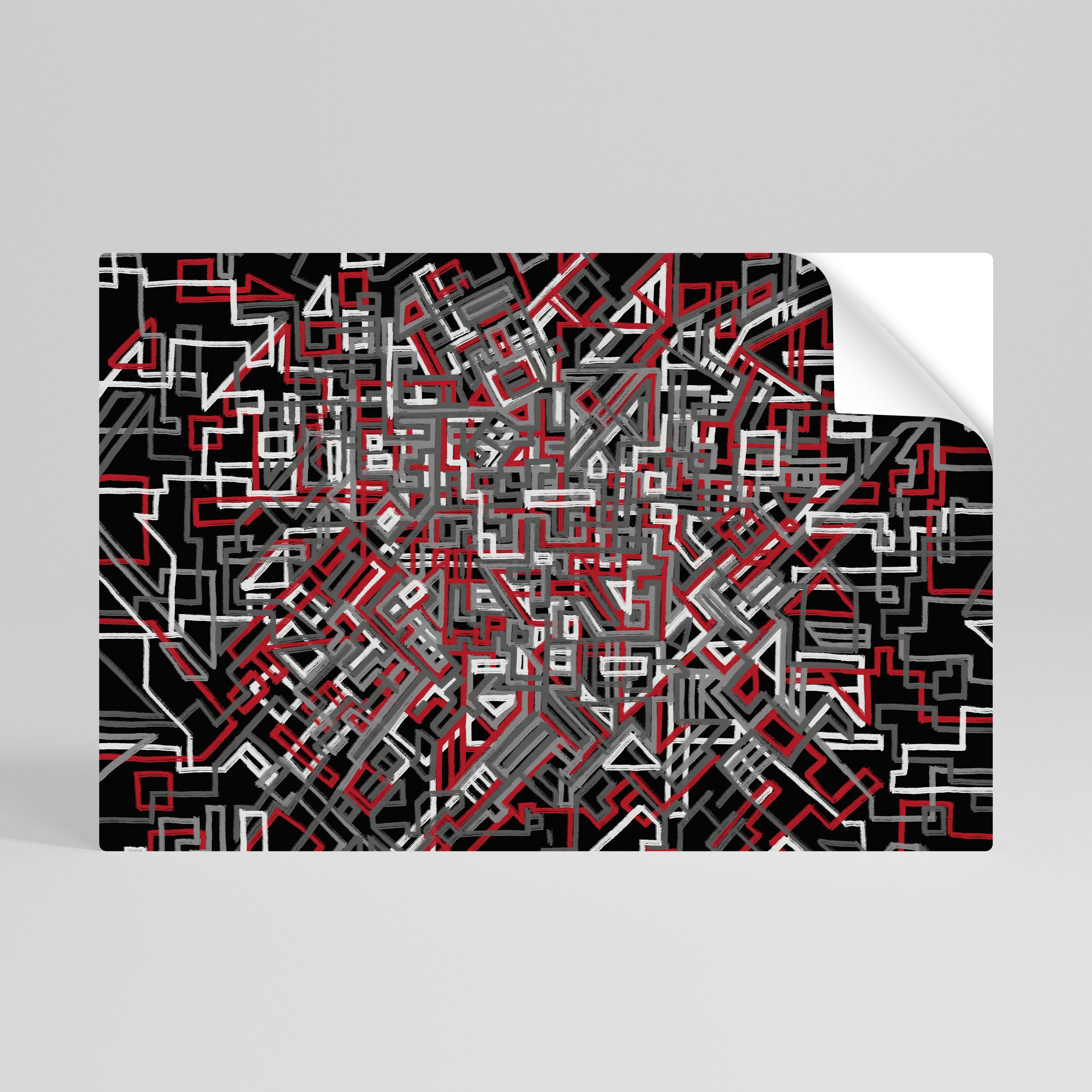 BROKEN LINES Póster Autocolante Horizontal