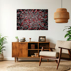 BROKEN LINES Peel and Stick Horizontal Poster