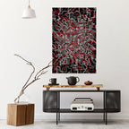 BROKEN LINES Peel and Stick Vertical Poster