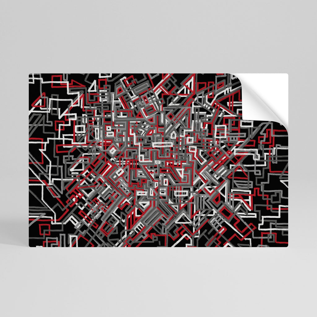 BROKEN LINES Peel and Stick Horizontal Poster