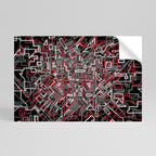 BROKEN LINES Peel and Stick Horizontal Poster