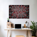 BROKEN LINES Peel and Stick Horizontal Poster