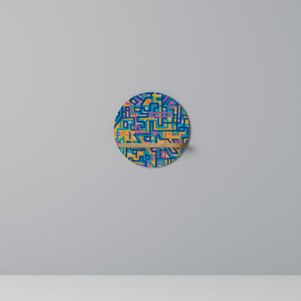 MEMORIES MAP Prateleira Redonda Decorativa em Efeito Carvalho