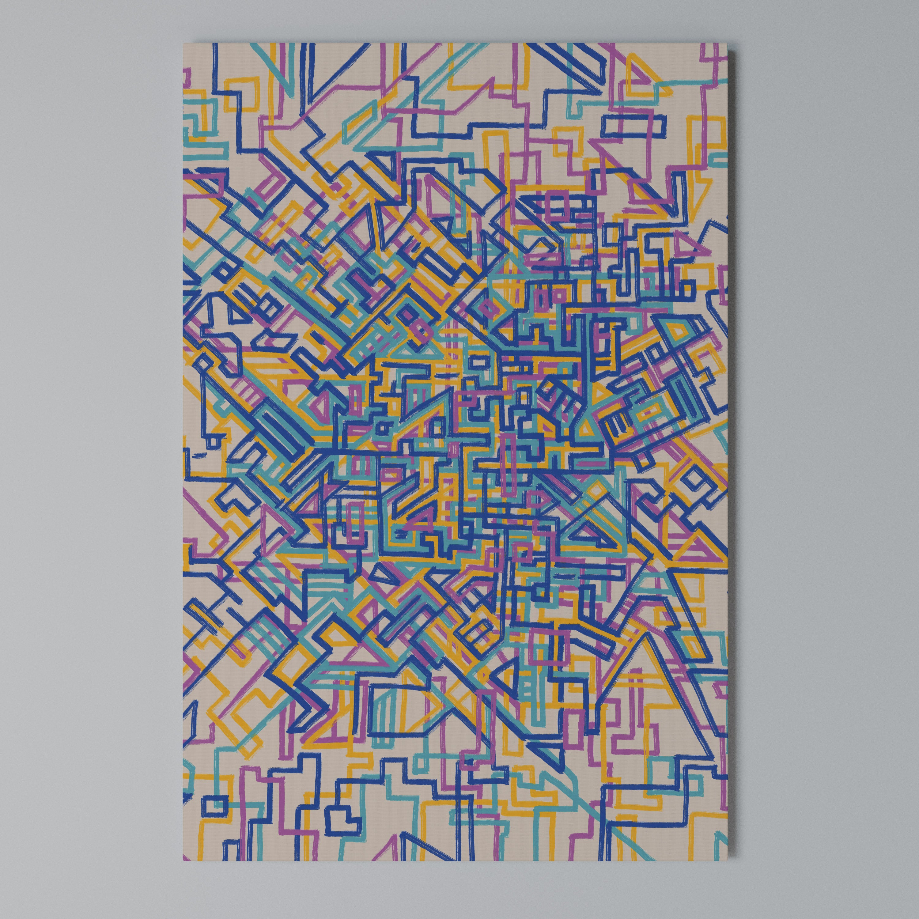 MEMORIES MAP Quadro em tela vertical
