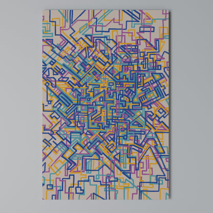 MEMORIES MAP Quadro em tela vertical