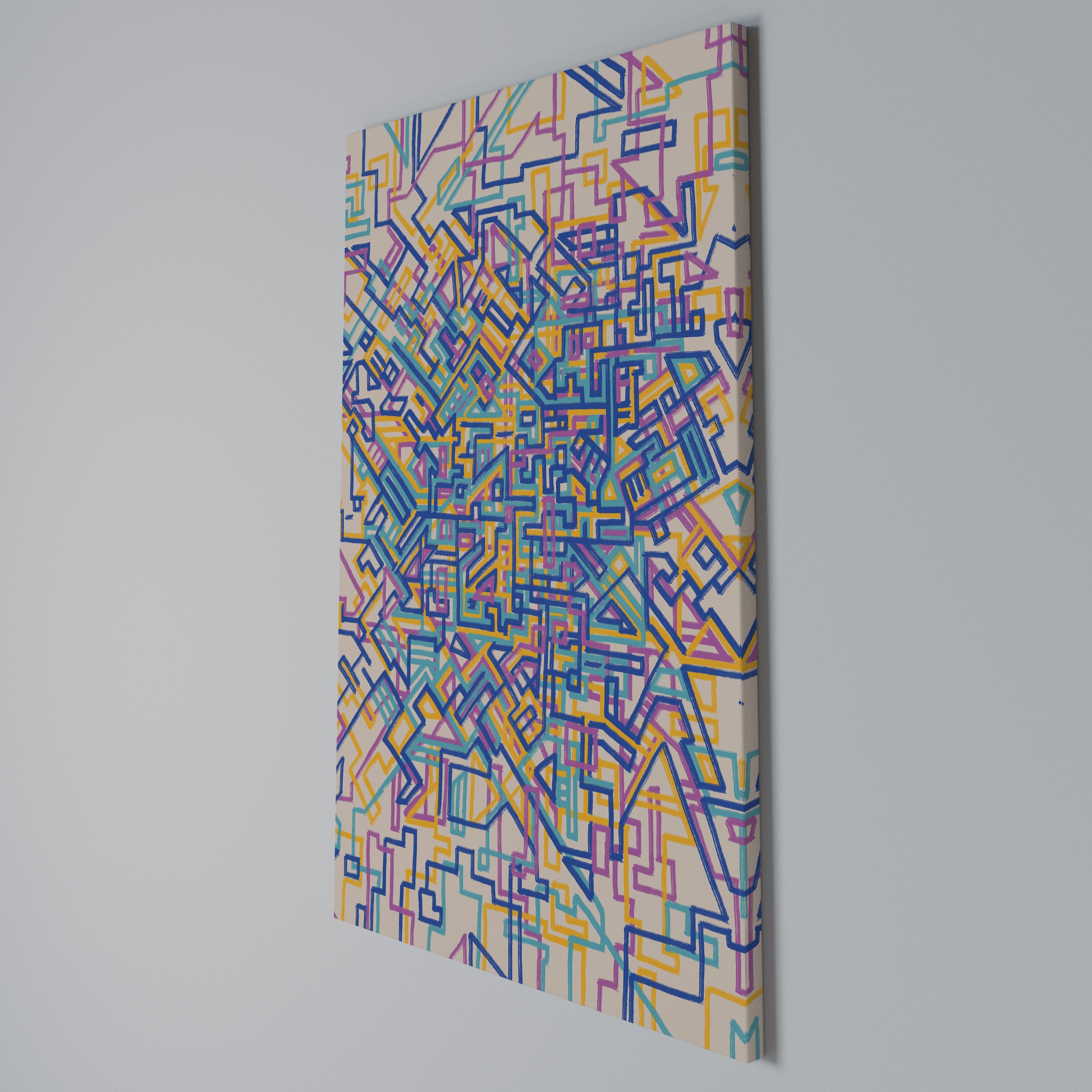MEMORIES MAP Quadro em tela vertical