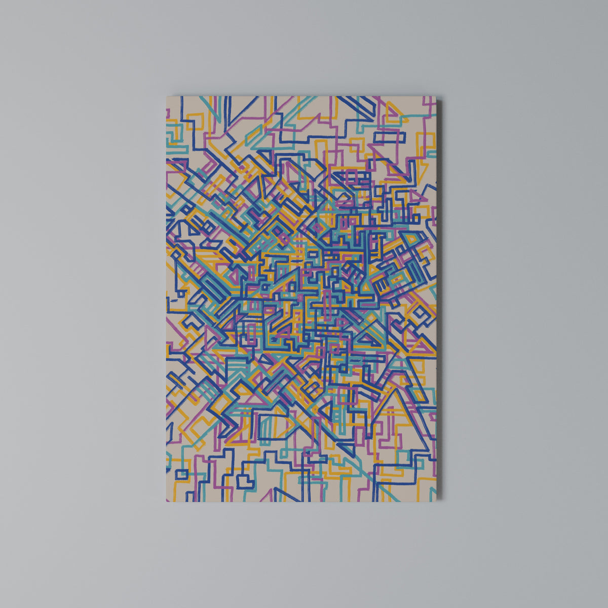 MEMORIES MAP Quadro em tela vertical