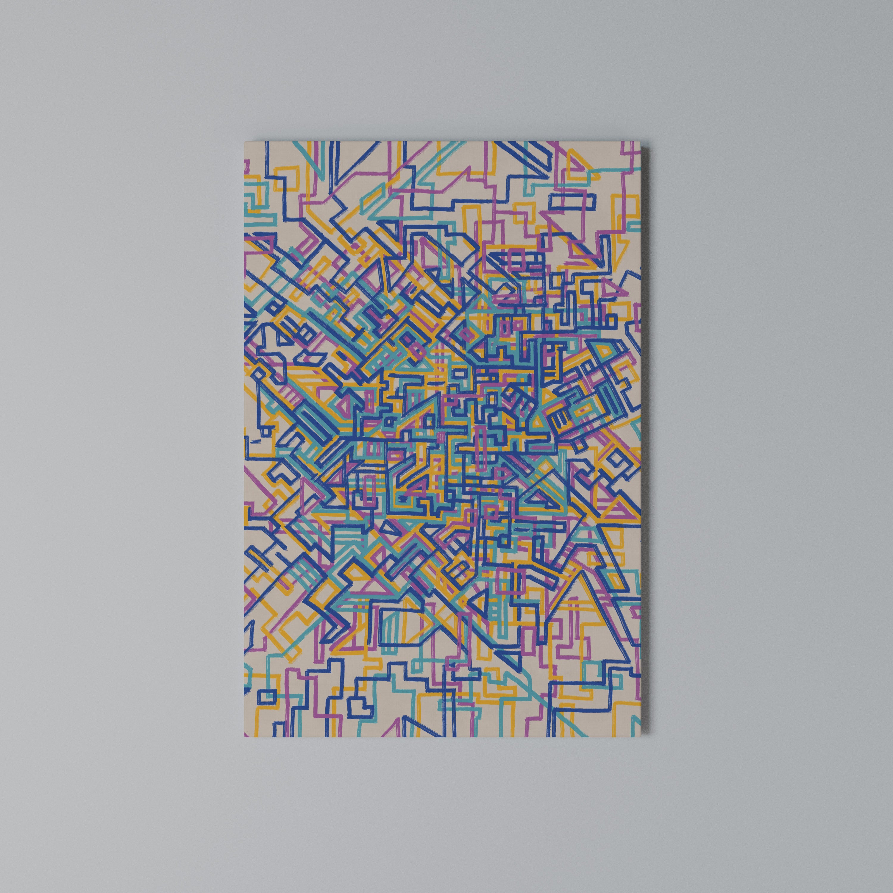 MEMORIES MAP Quadro em tela vertical