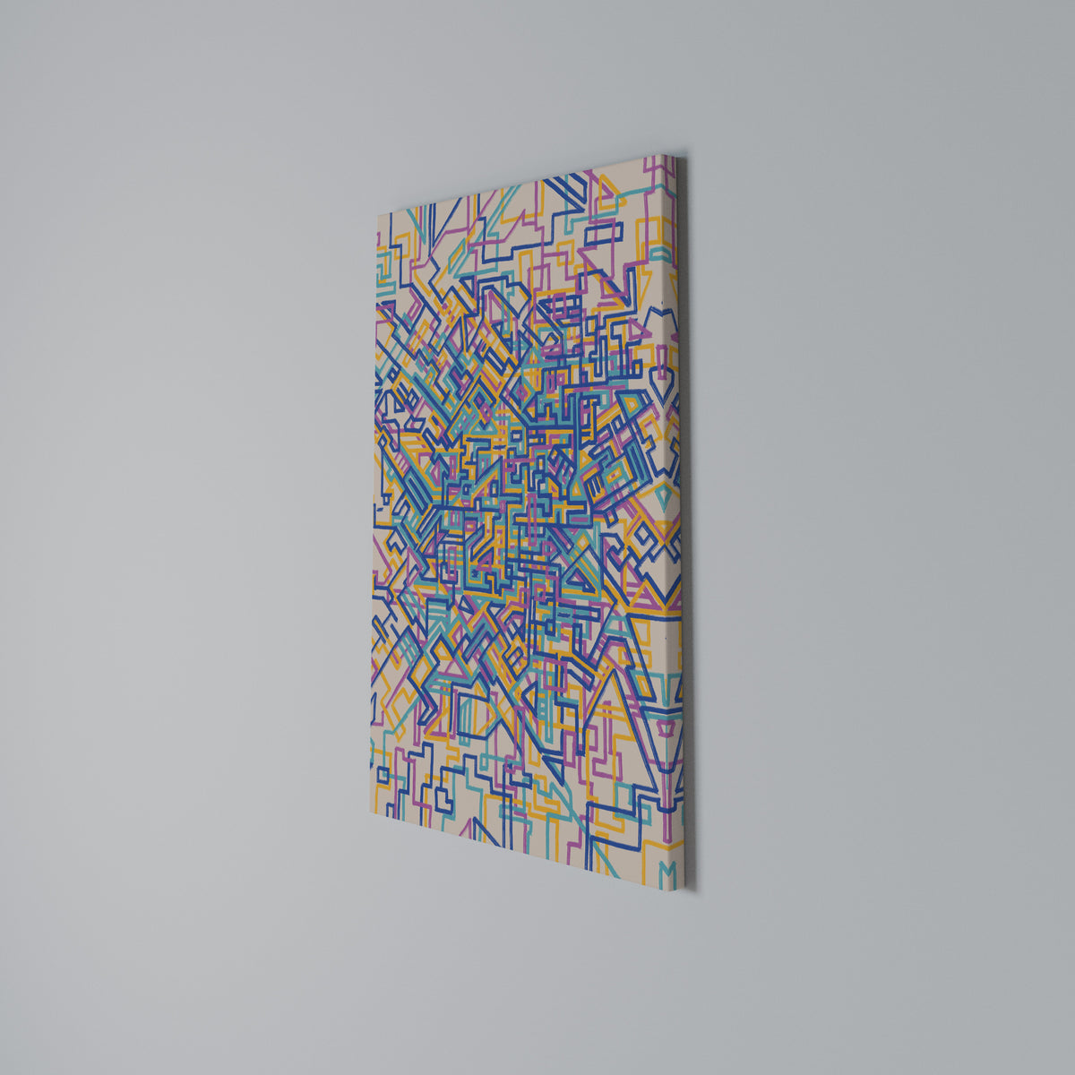 MEMORIES MAP Quadro em tela vertical