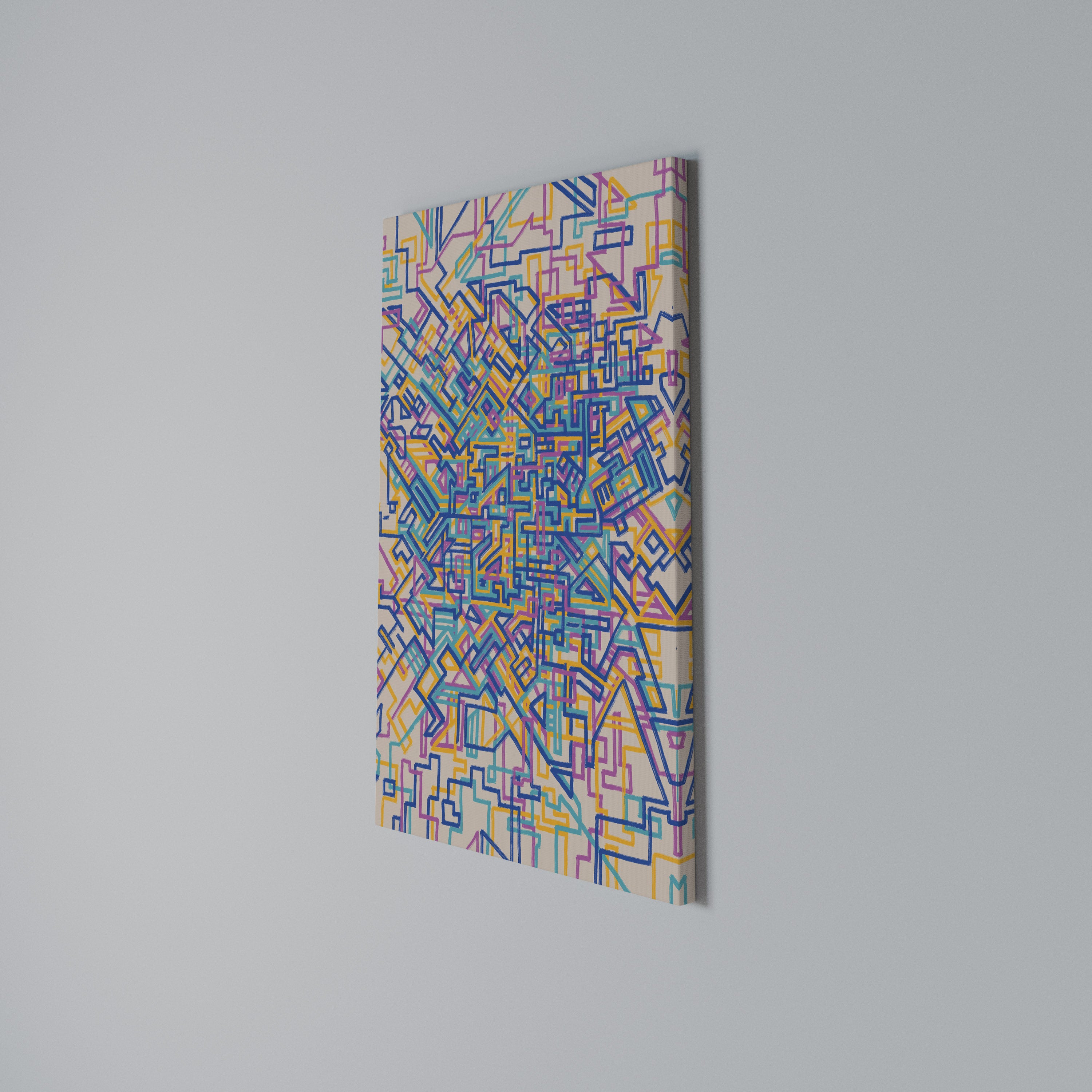 MEMORIES MAP Quadro em tela vertical