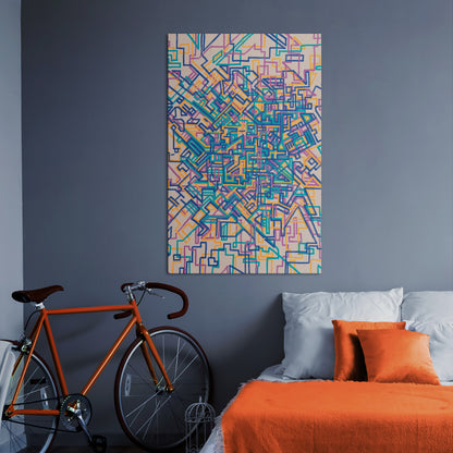 MEMORIES MAP Quadro em tela vertical