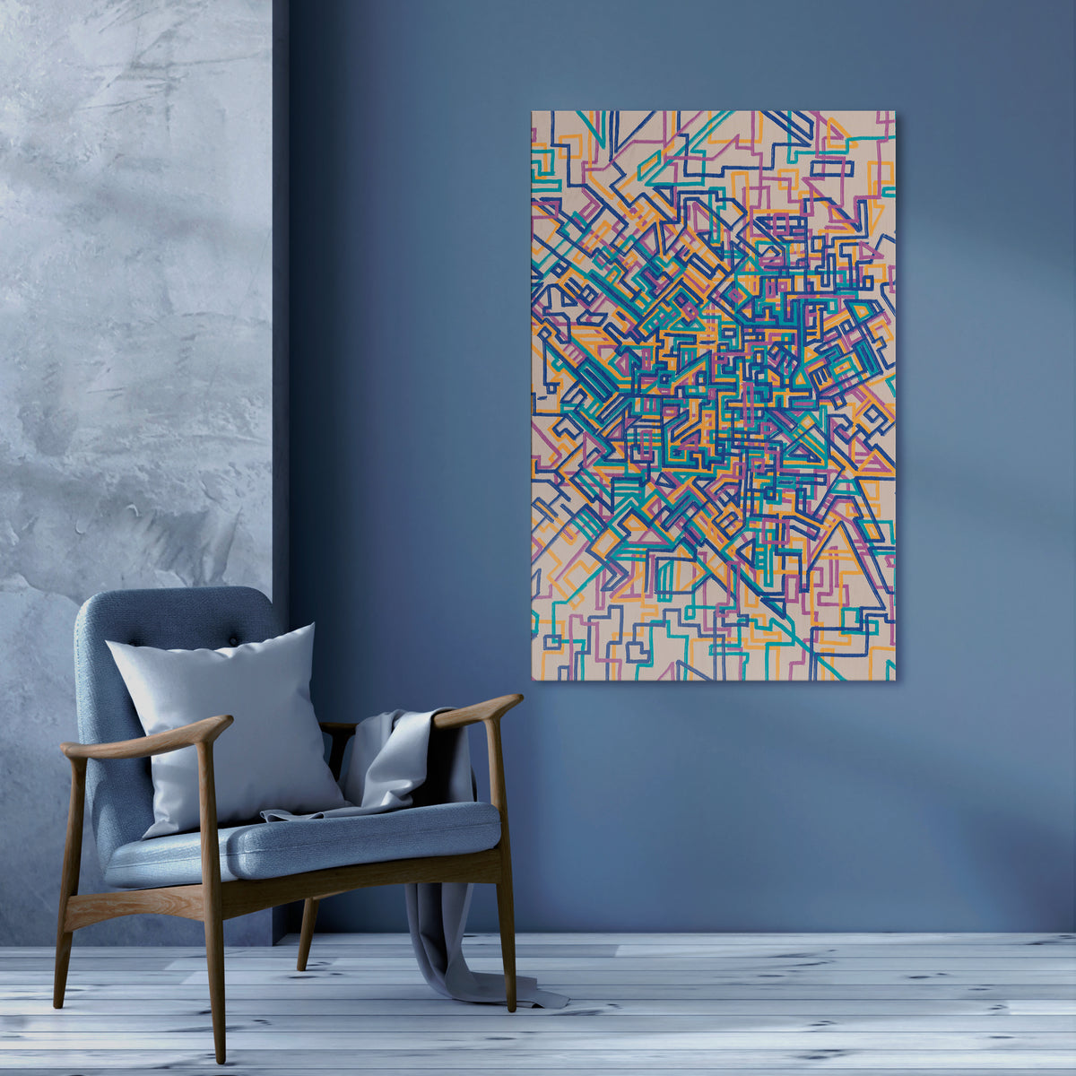 MEMORIES MAP Quadro em tela vertical