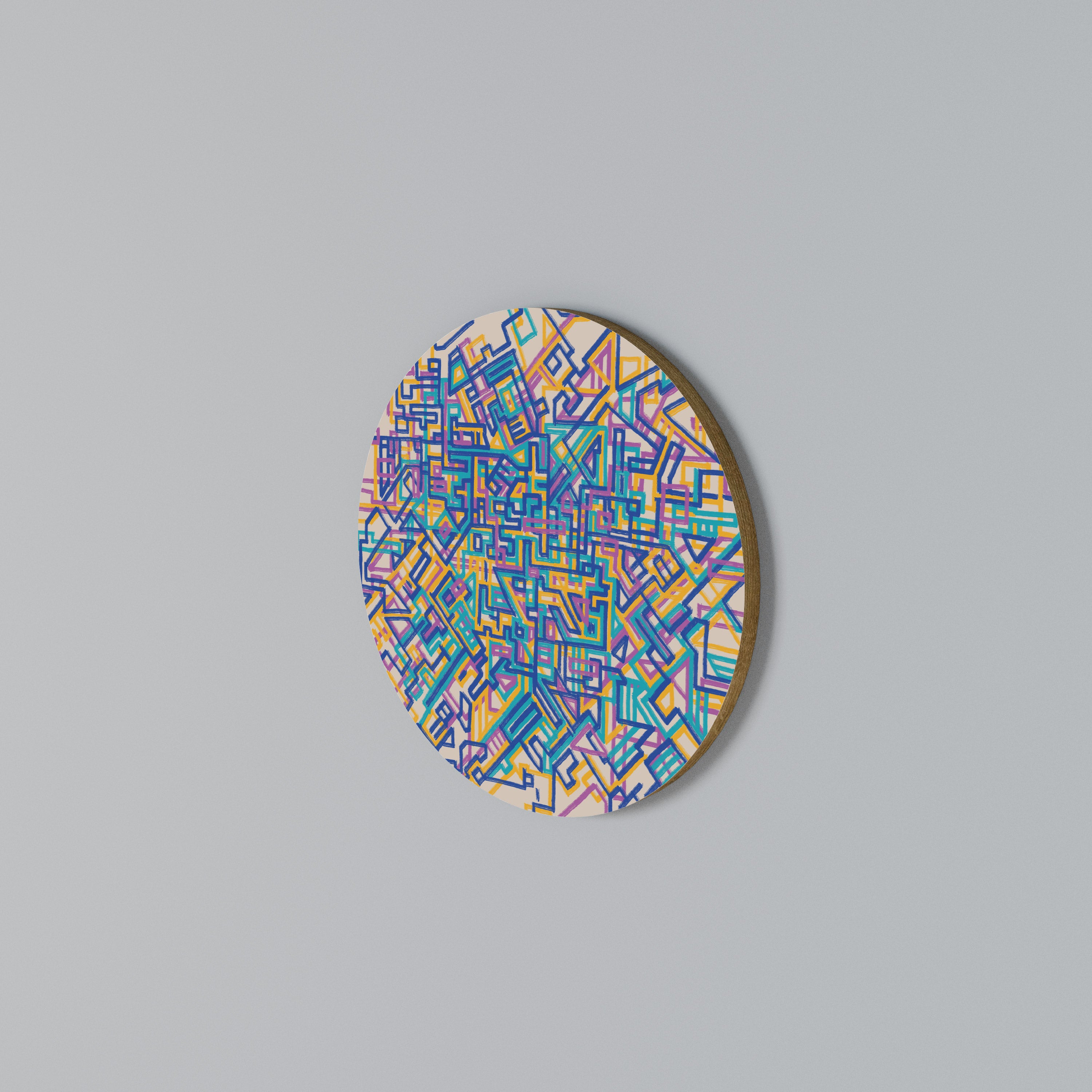 MEMORIES MAP Round Wall Art