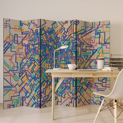 MEMORIES MAP 6-Panel Room Divider