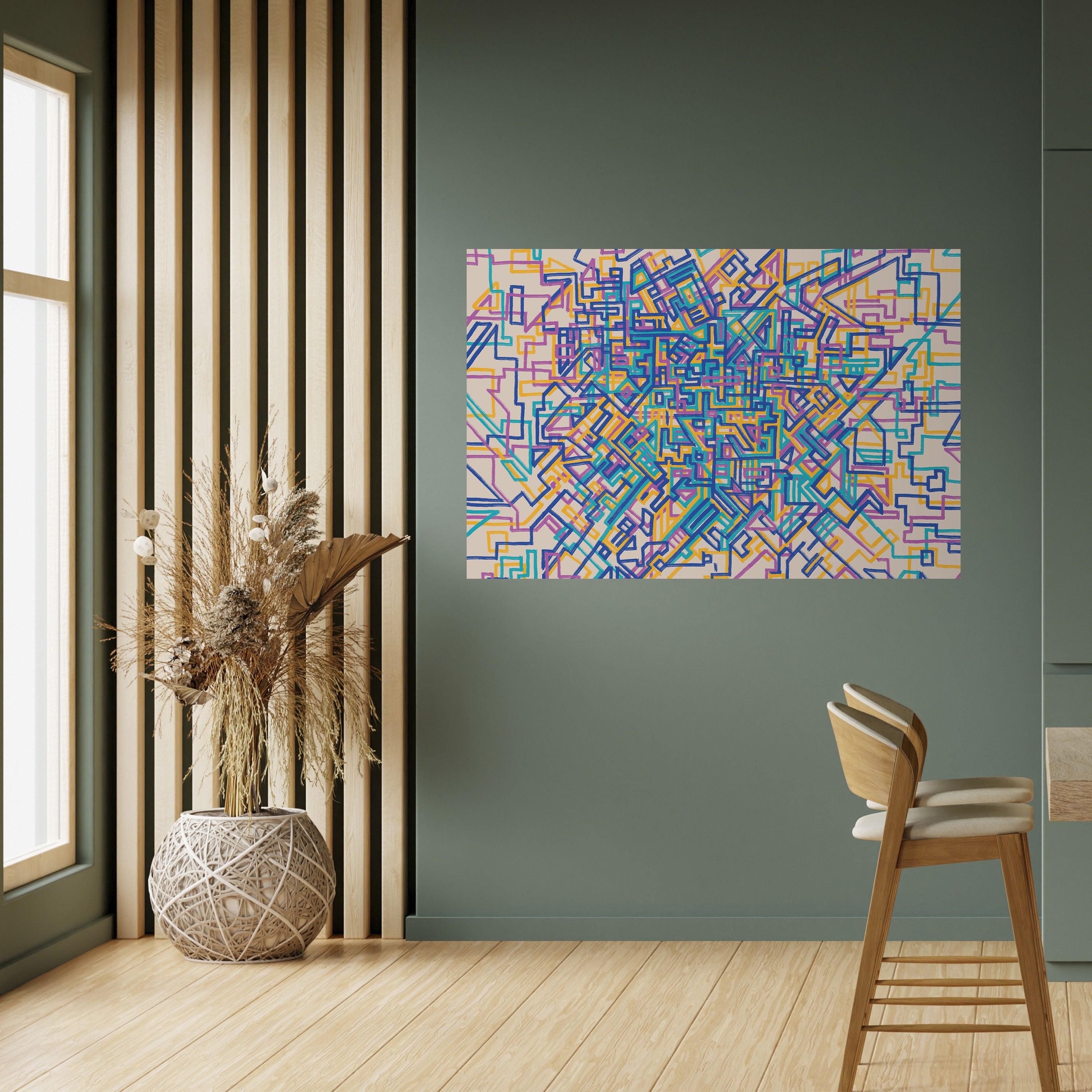 MEMORIES MAP Peel and Stick Horizontal Poster