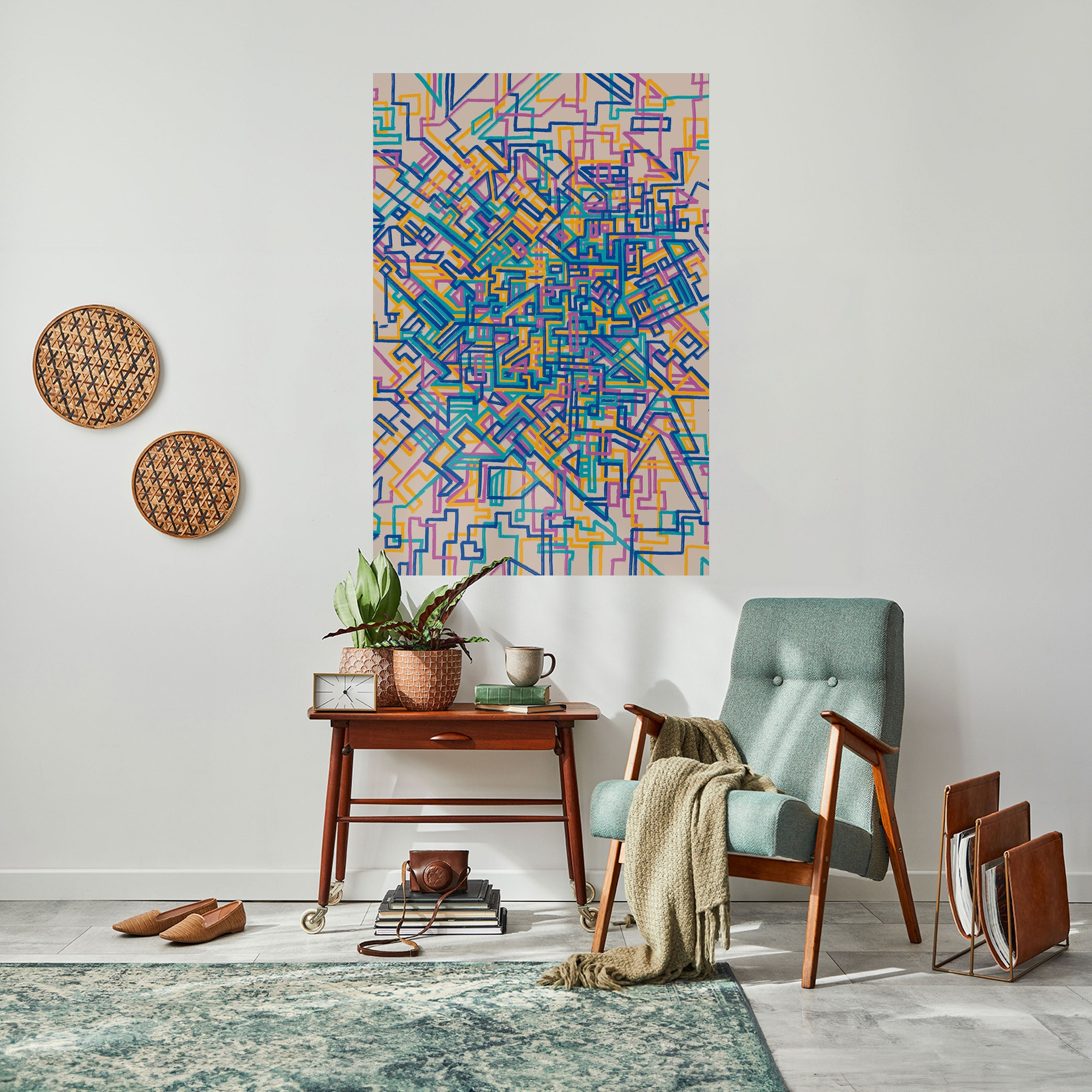 MEMORIES MAP Poster Vertical Autocolante