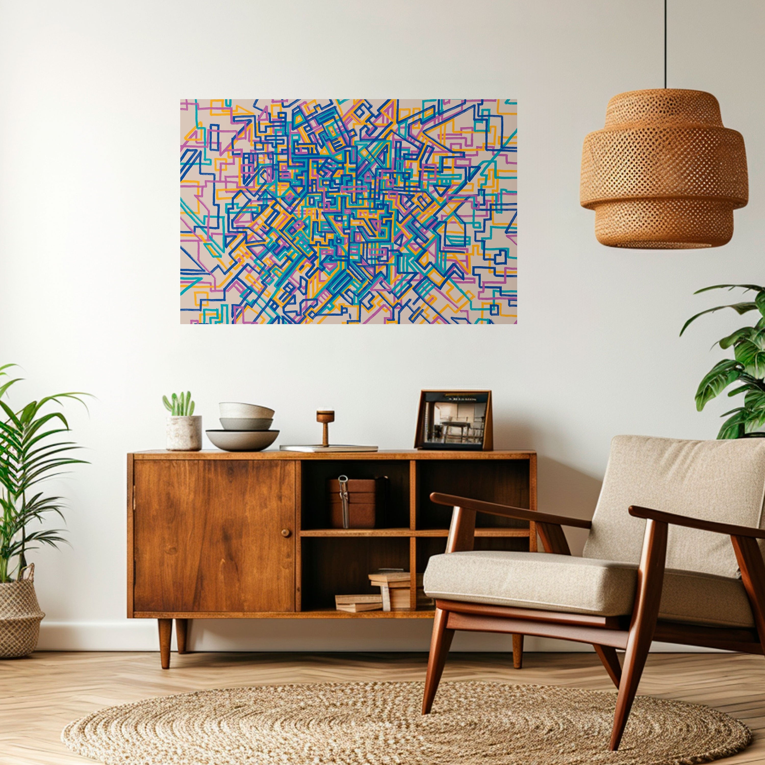 MEMORIES MAP Peel and Stick Horizontal Poster