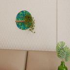 NOSTALGIC MEMORIES Prateleira Oval Decorativa em Efeito Carvalho