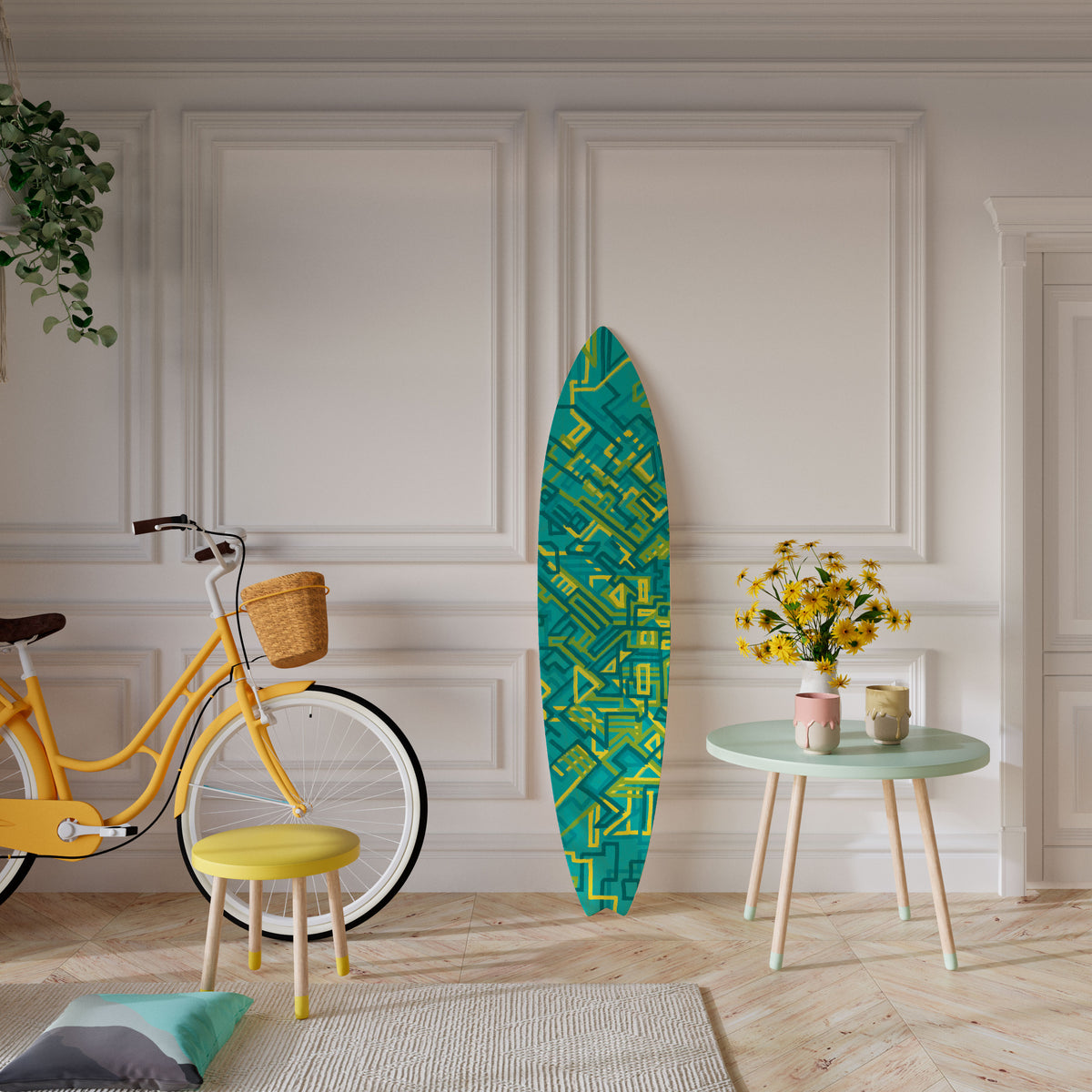 NOSTALGIC MEMORIES Painel Decorativo Prancha de Surf
