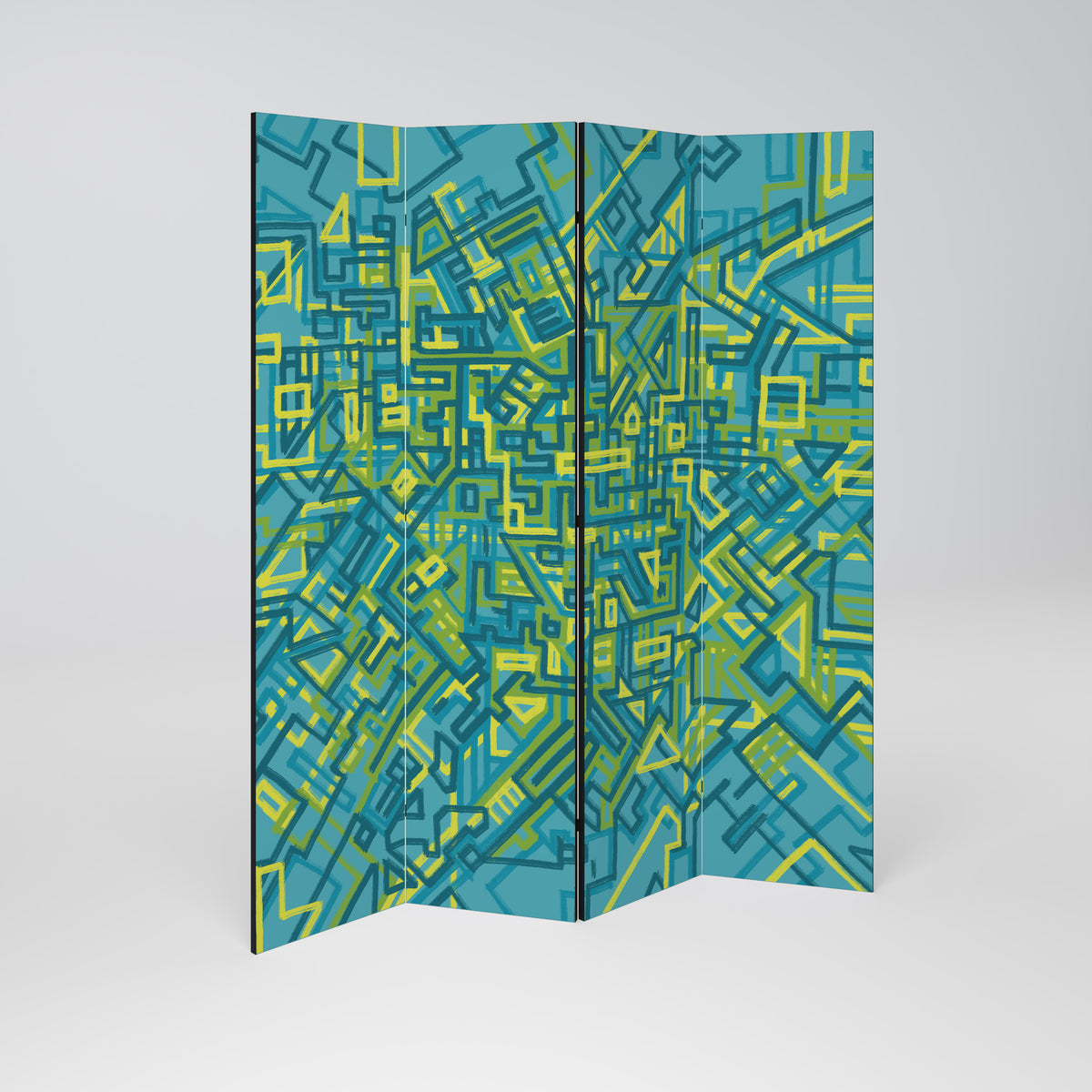 NOSTALGIC MEMORIES 4-Panel Room Divider