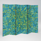 NOSTALGIC MEMORIES Biombo Decorativo de 6 Painéis