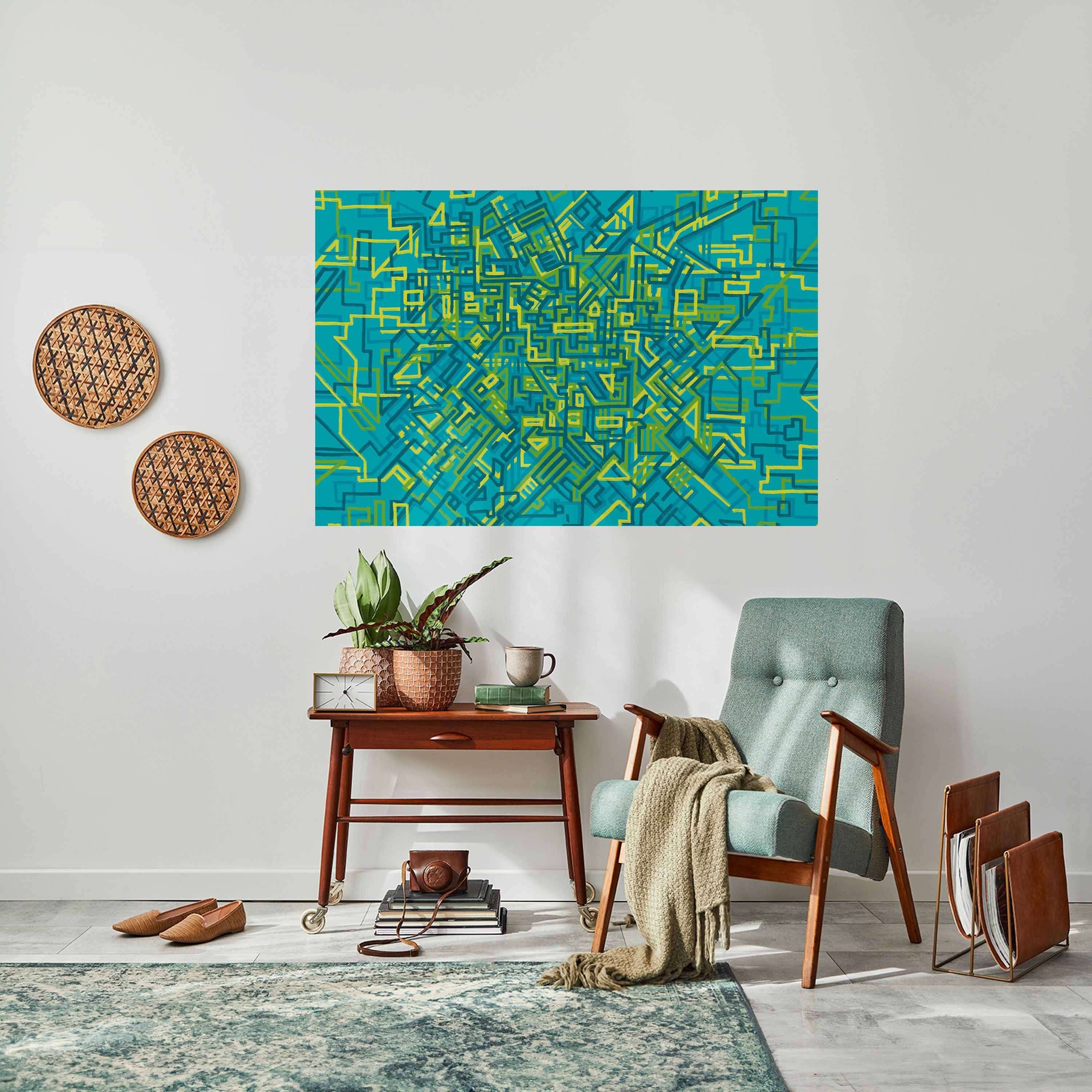 NOSTALGIC MEMORIES Peel and Stick Horizontal Poster