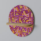 LOVELY MEMORIES Prateleira Oval Decorativa em Efeito Carvalho