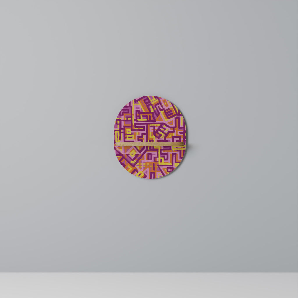 LOVELY MEMORIES Prateleira Oval Decorativa em Efeito Carvalho