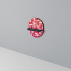 KALEIDOSCOPIC CUBISM Prateleira Oval Decorativa em Acabamento Preto