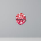 KALEIDOSCOPIC CUBISM Prateleira Oval Decorativa em Acabamento Preto