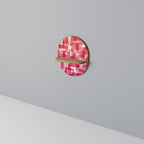 KALEIDOSCOPIC CUBISM Prateleira Oval Decorativa em Efeito Carvalho