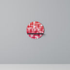 KALEIDOSCOPIC CUBISM Prateleira Redonda Decorativa em Acabamento Preto