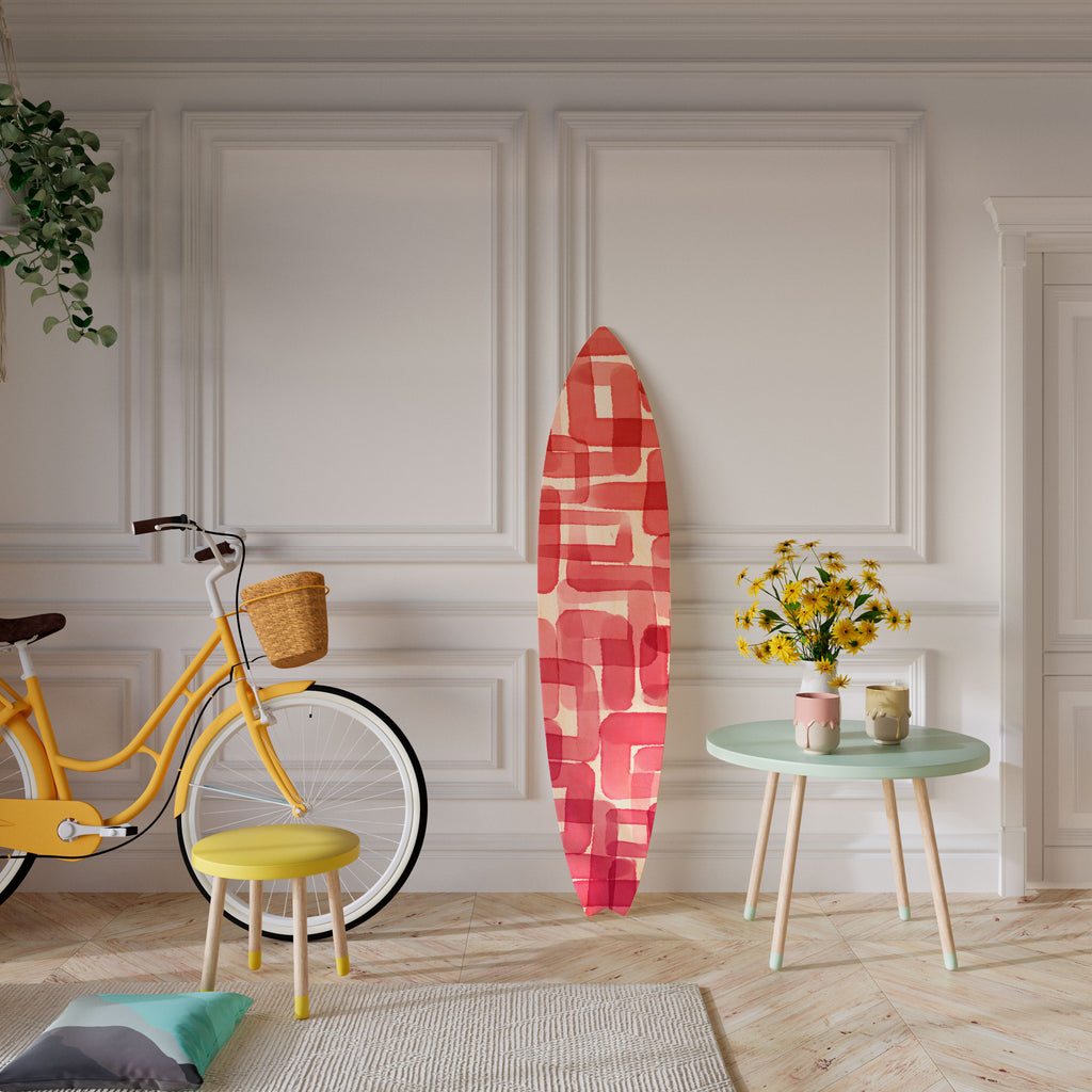 KALEIDOSCOPIC CUBISM Painel Decorativo Prancha de Surf
