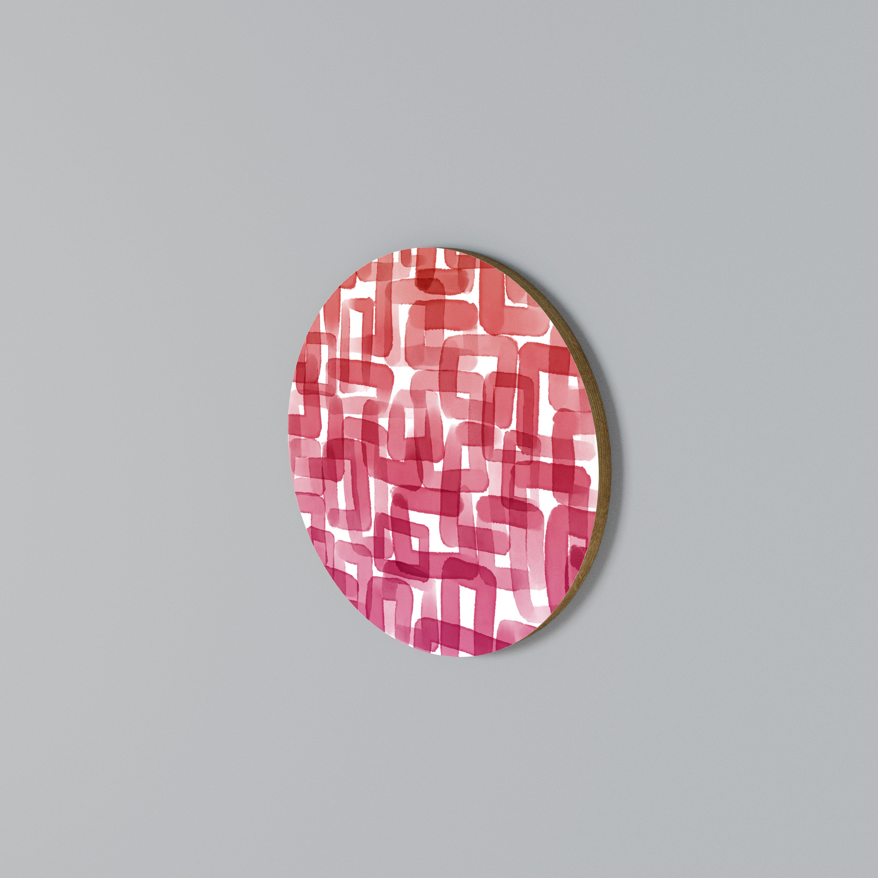 KALEIDOSCOPIC CUBISM Round Wall Art