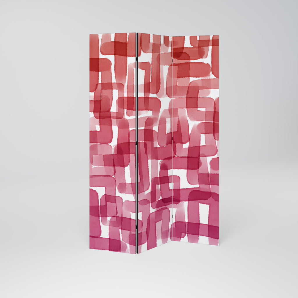 KALEIDOSCOPIC CUBISM Decorative 3-Panel Room Divider