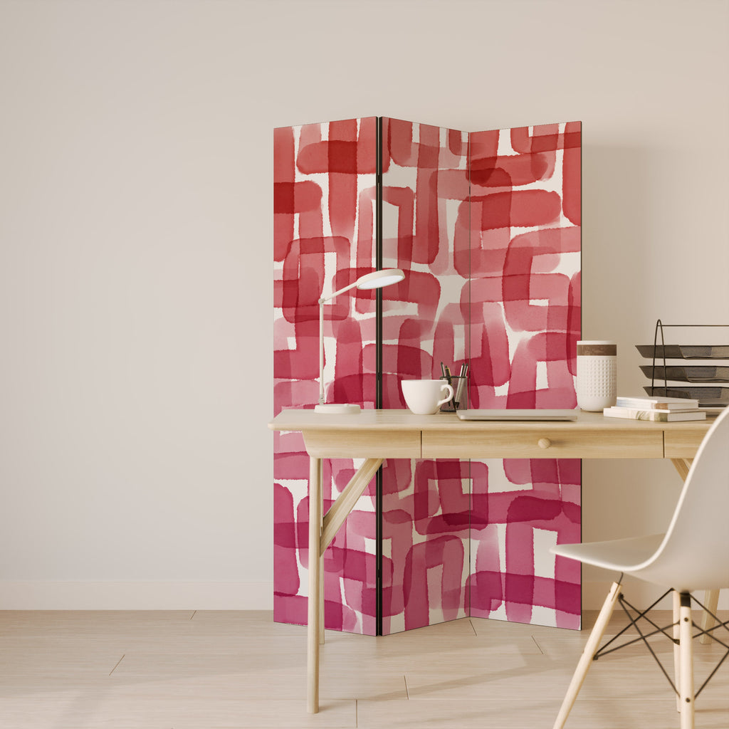 KALEIDOSCOPIC CUBISM Decorative 3-Panel Room Divider