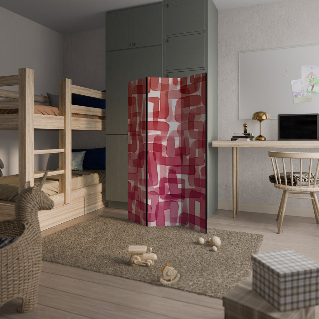 KALEIDOSCOPIC CUBISM Decorative 3-Panel Room Divider