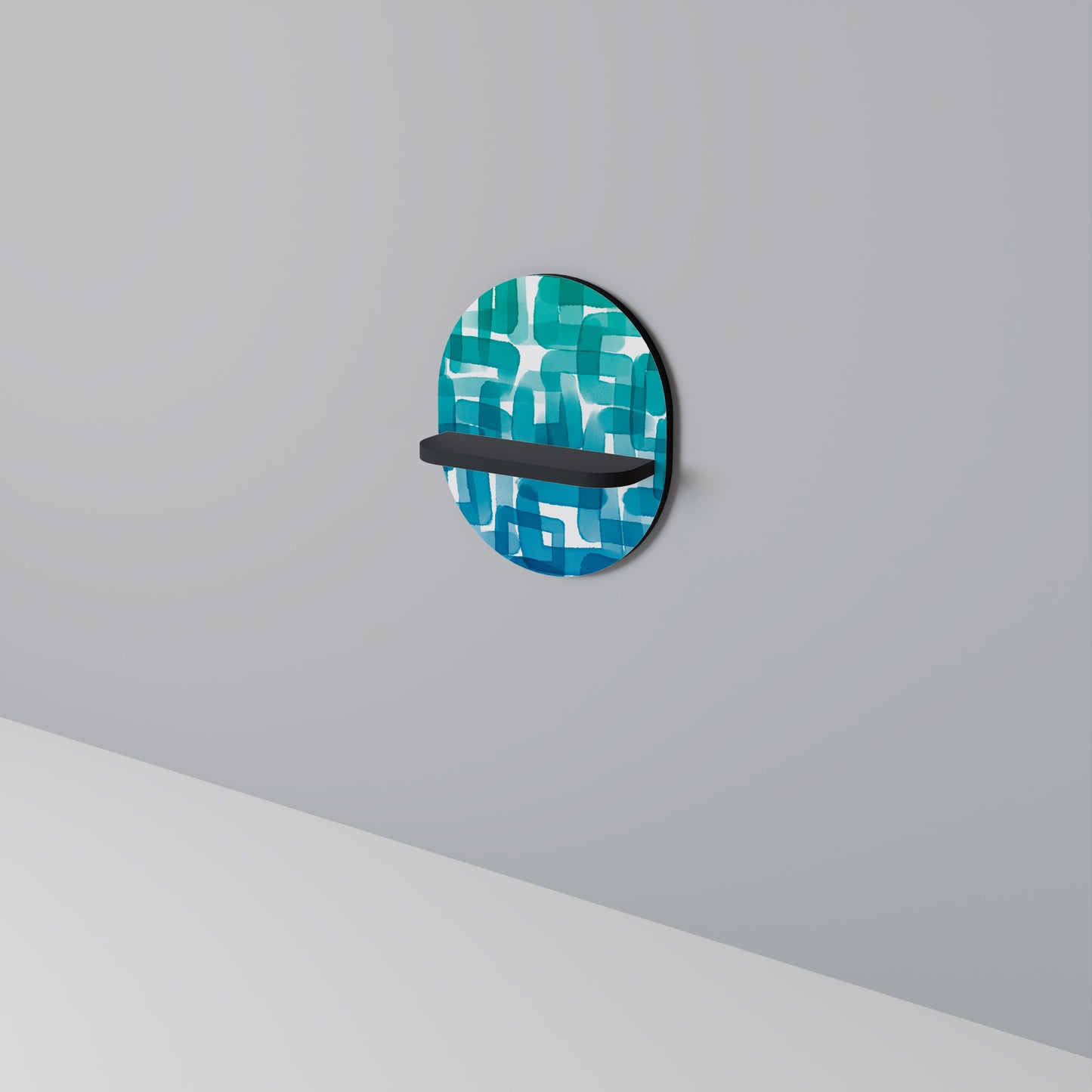 TURQUOISE RECTANGLES Prateleira Artística