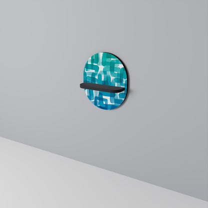 TURQUOISE RECTANGLES Prateleira Artística