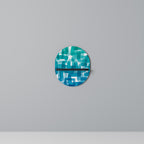 TURQUOISE RECTANGLES Prateleira Oval Decorativa em Acabamento Preto