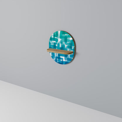 TURQUOISE RECTANGLES Prateleira Artística