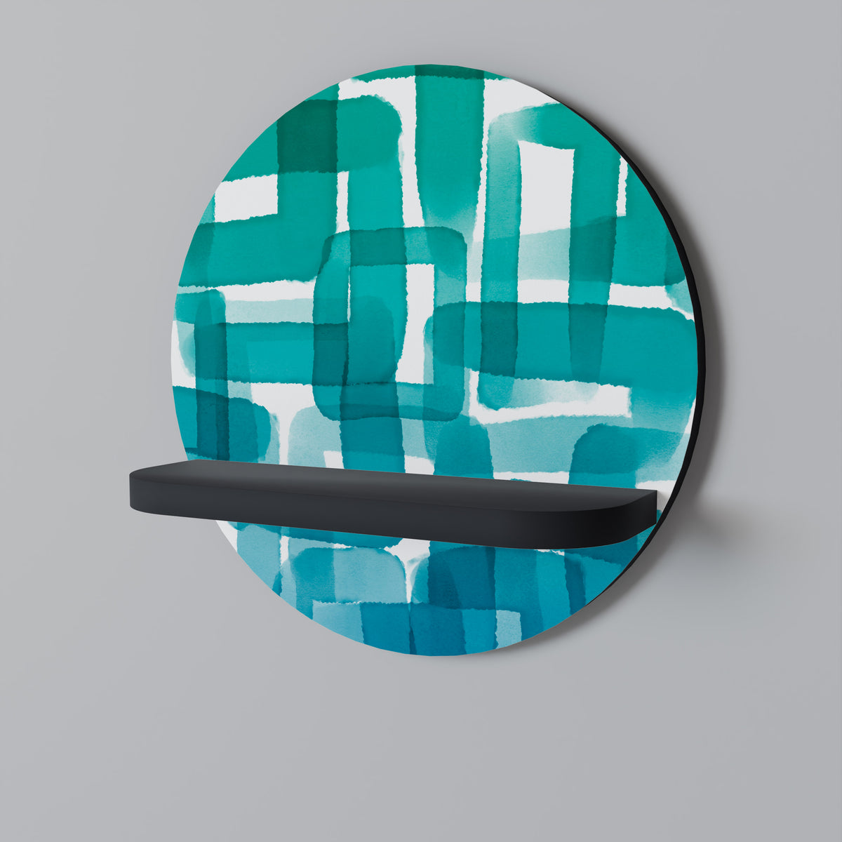 TURQUOISE RECTANGLES Prateleira Artística