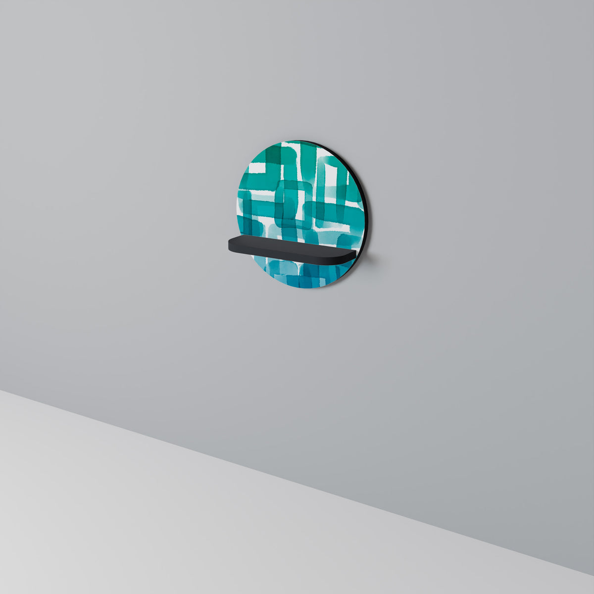 TURQUOISE RECTANGLES Prateleira Artística