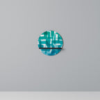 TURQUOISE RECTANGLES Prateleira Redonda Decorativa em Acabamento Preto