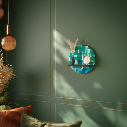 TURQUOISE RECTANGLES Prateleira Artística
